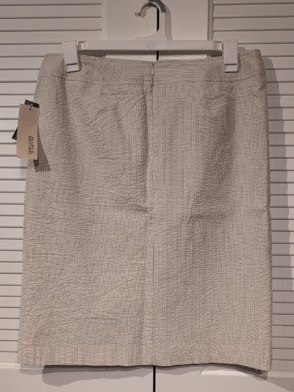 Harve Benard Cream Textured Pencil Skirt NWT Size 14 - Picture 3 of 10